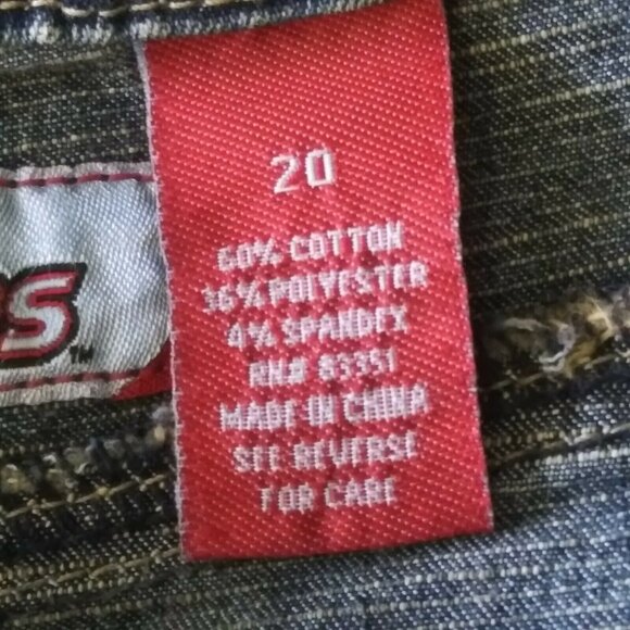 Vintage Lazer Jeans Denim Mini Skirt Plus Size XL With Faded Distress Wash - Picture 7 of 7